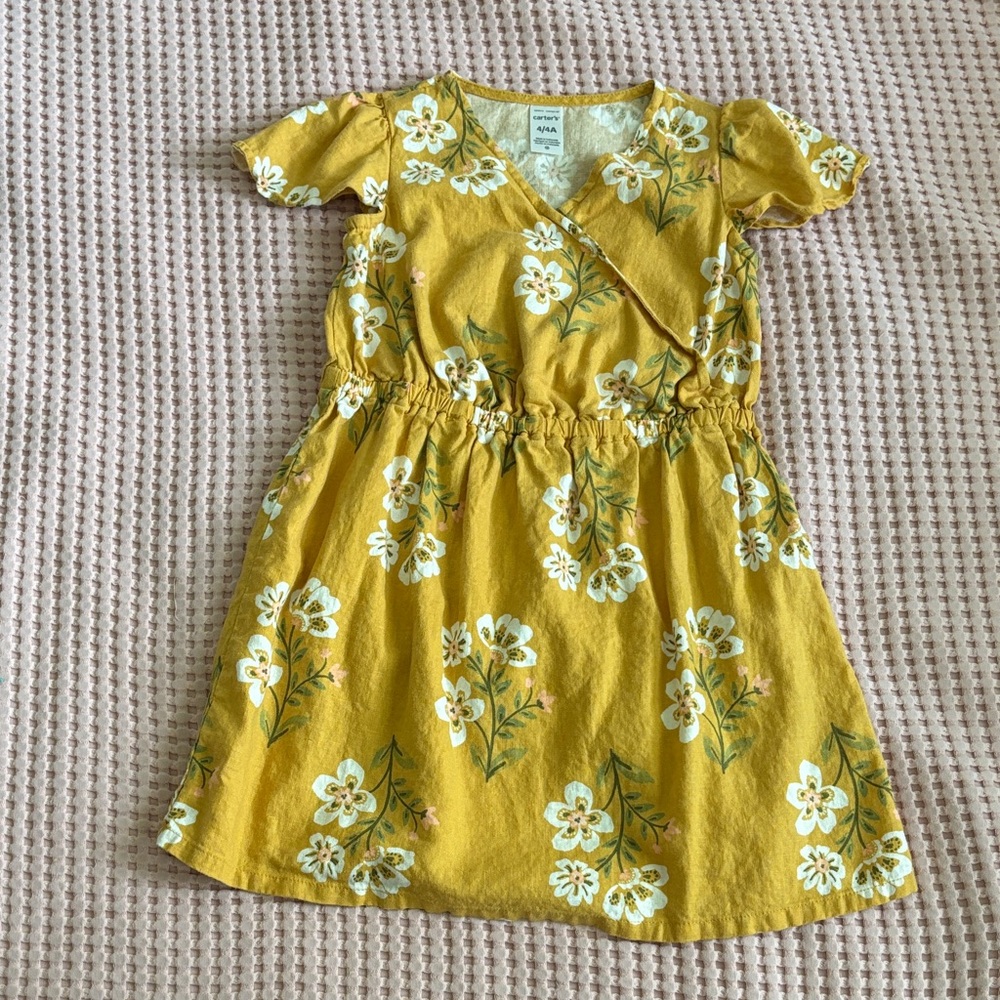 Carter's Yellow Floral Kids Dress